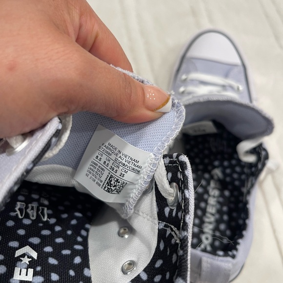 Converse Light Gray Canvas Sneakers - Picture 4 of 6